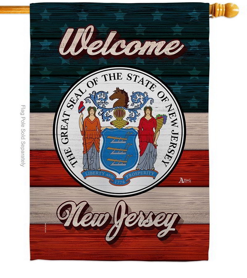 Welcome New Jersey House Flag