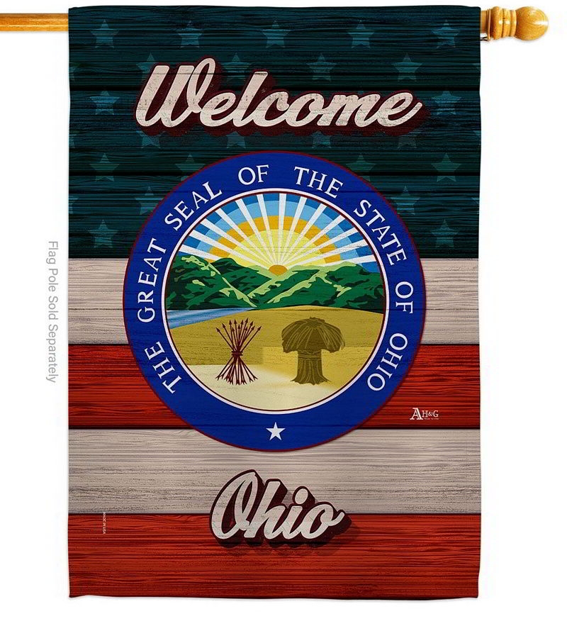 Welcome Ohio House Flag