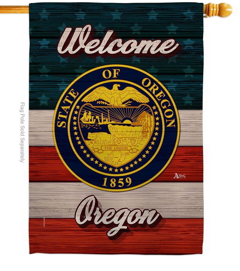 Welcome Oregon House Flag