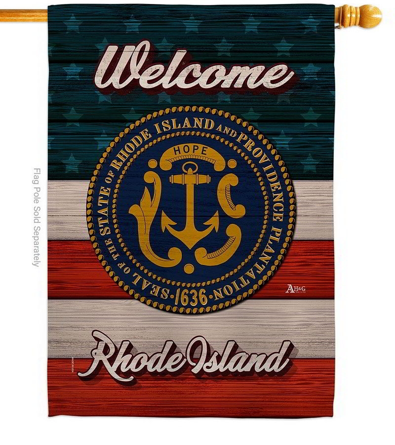Welcome Rhode Island House Flag