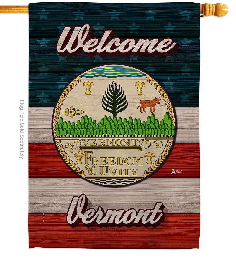 Welcome Vermont House Flag