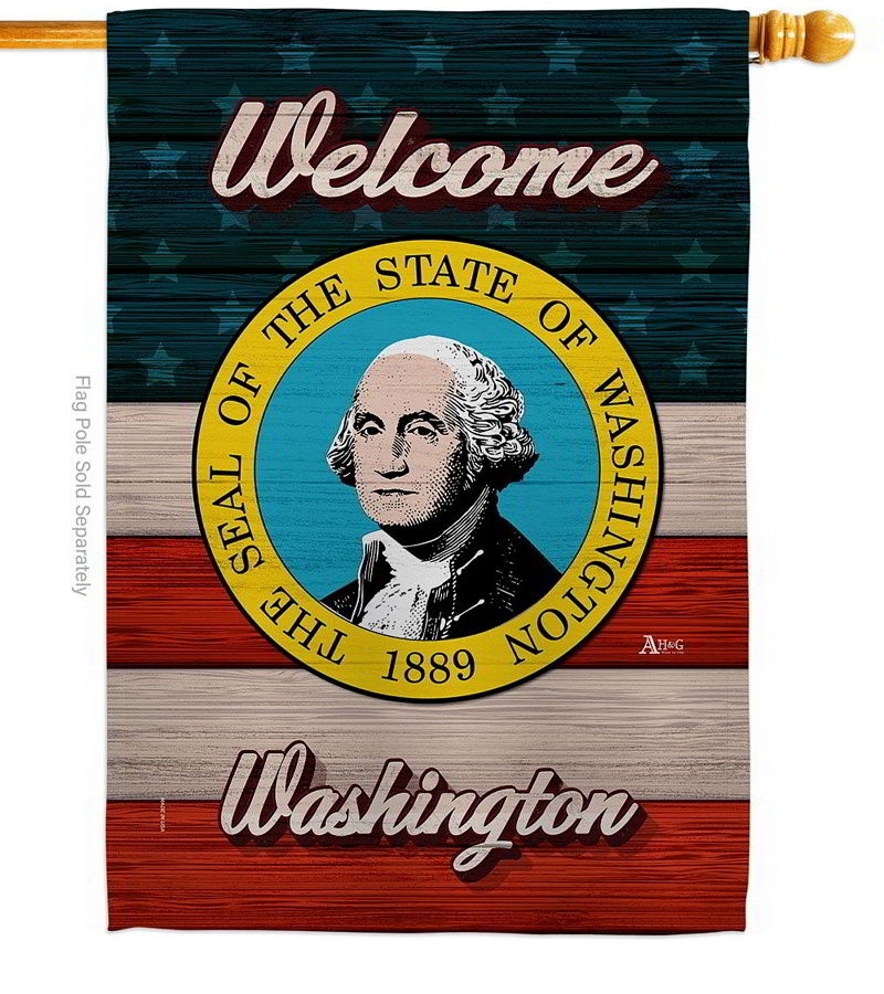 Welcome Washington House Flag