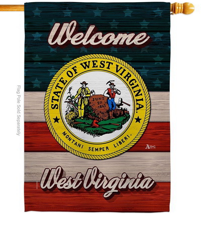 Welcome West Virginia House Flag