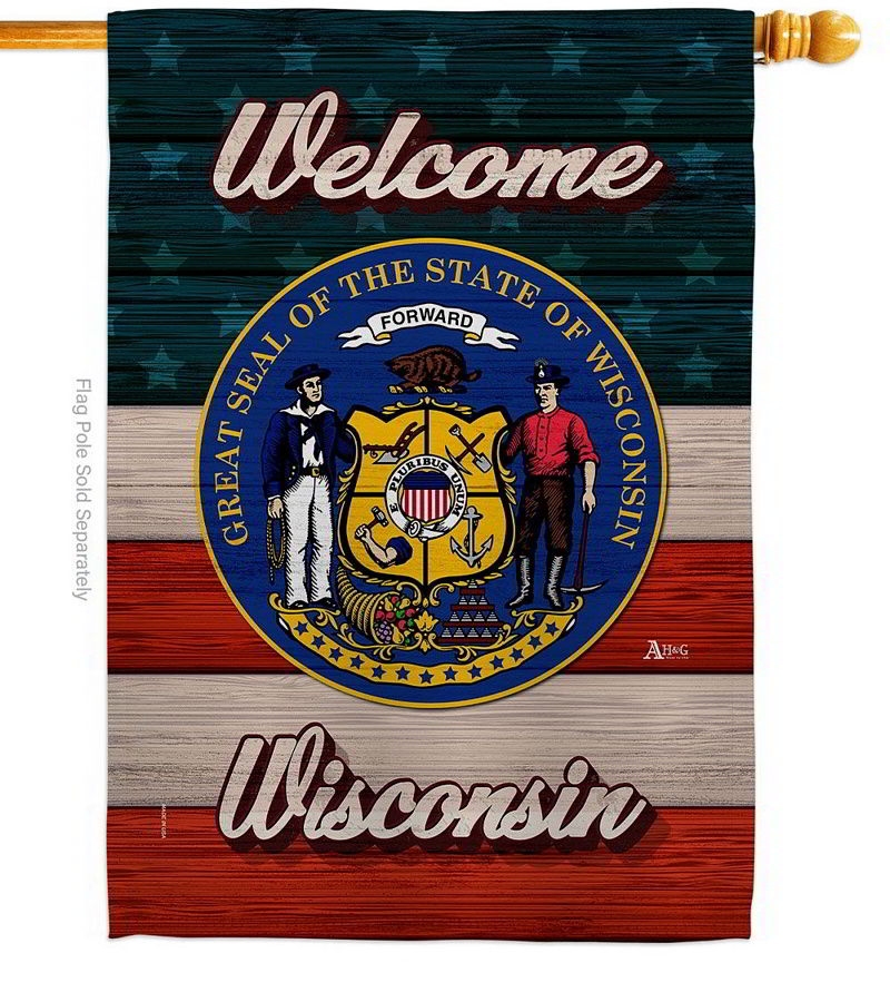 Welcome Wisconsin House Flag