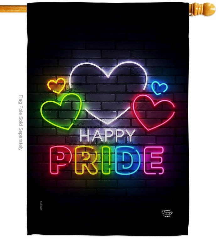 Happy Pride House Flag