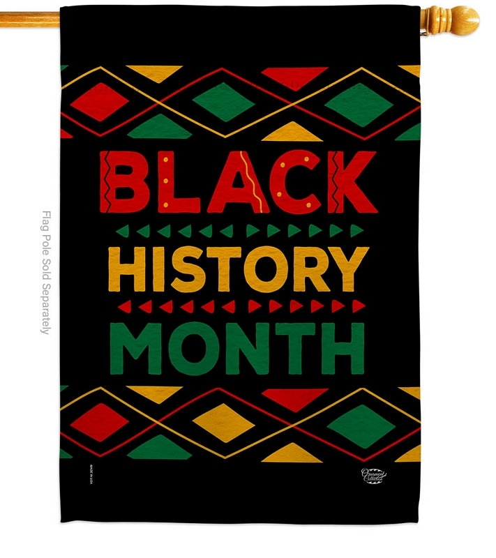 Black History Month House Flag