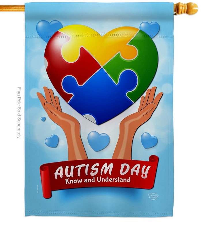 Autism Day House Flag