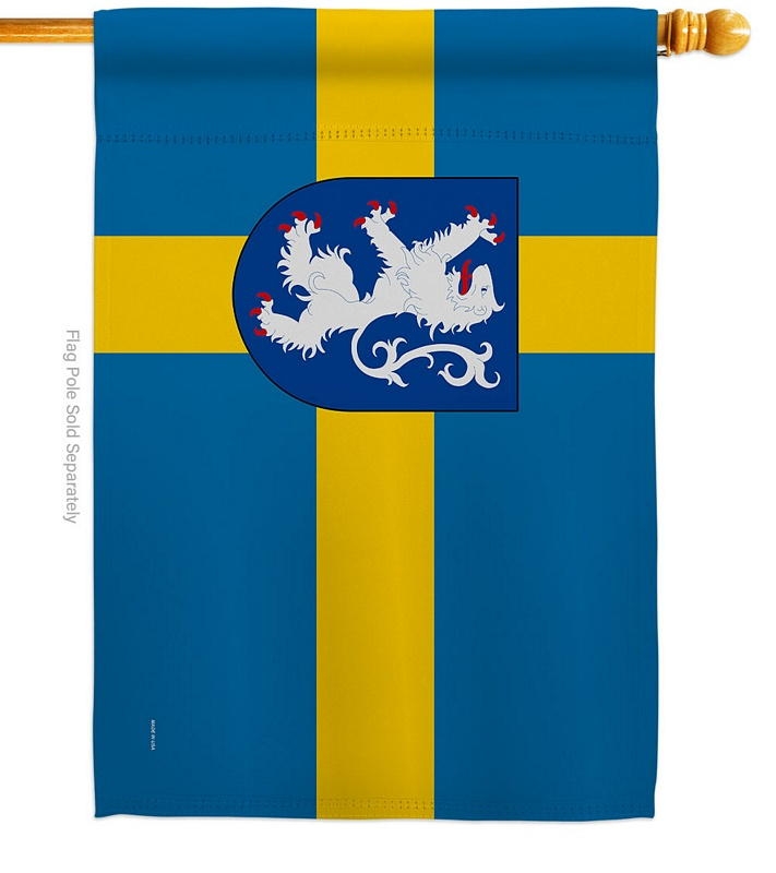 Provinces Of Sweden Halland House Flag