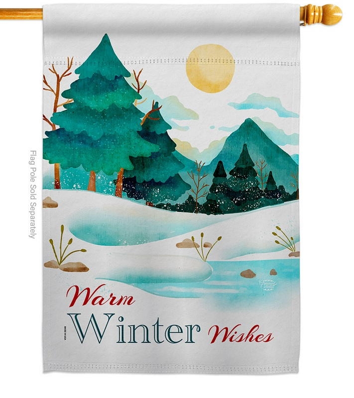 Winter Wishes House Flag