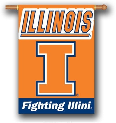 Illinois Fighting Illini Double Sided Outdoor Hanging Banner