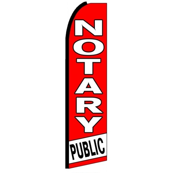 Notary Public Feather Flag 3' x 11.5'