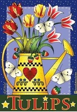 Tulips Garden Flag