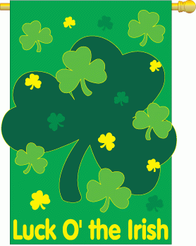 applique Luck O' the Irish Garden Flag - 1 left