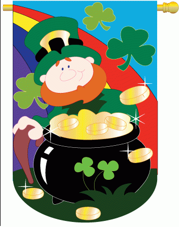 Lucky Irish Garden Flag
