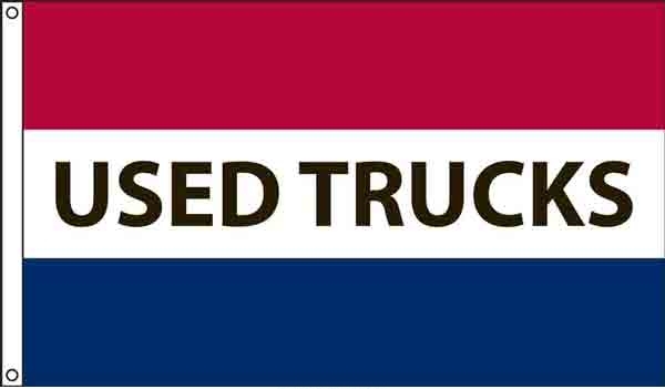 Used Trucks Message Flag, High Wind US Made 3' x 5'