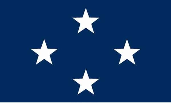 3' x 5' 4 Star Seagoing Navy High Wind, US Made Flag
