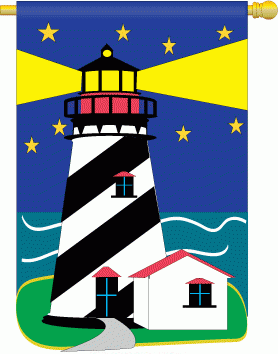 Night Island applique House Flag - 1 left