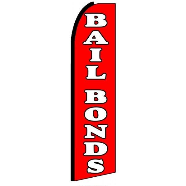 Bail Bonds Feather Flag 2.5' x 11'