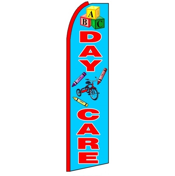 Daycare Blue Feather Flag 3' x 11.5'