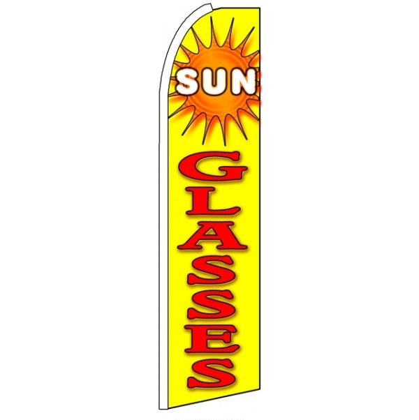 Sun Glasses Wind Feather Flag 3' x 11.5'