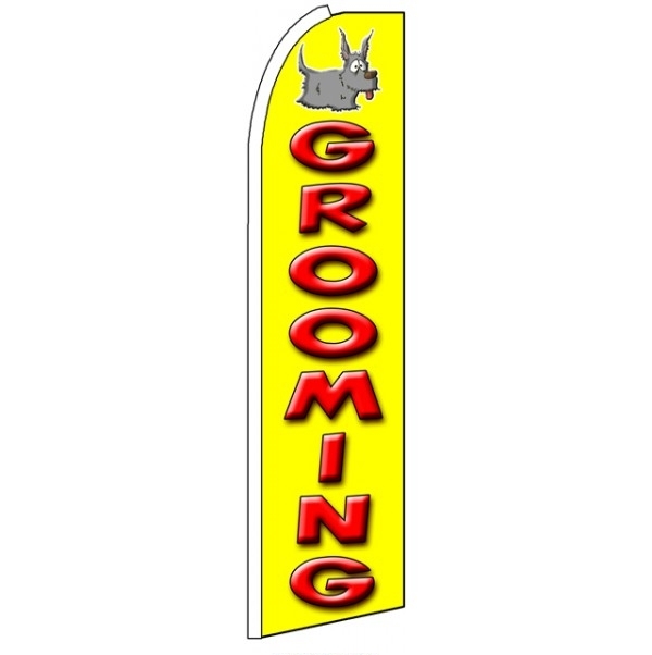 Grooming Feather Flag 3' x 11.5'