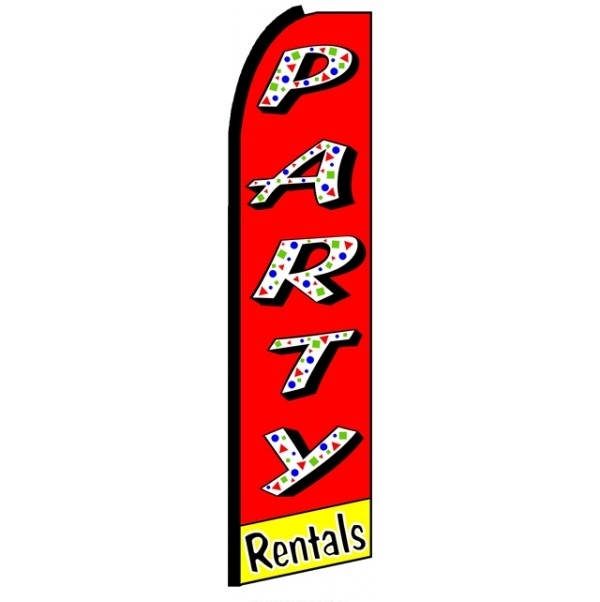 Party Rentals Feather Flag 3' x 11.5'