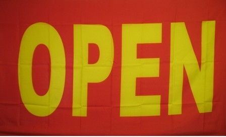 Open Red Yellow Large Letters Message Flag