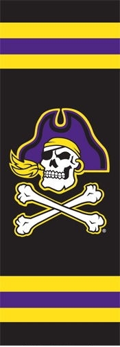 East Carolina Pirates Post Banner 30" x 11"