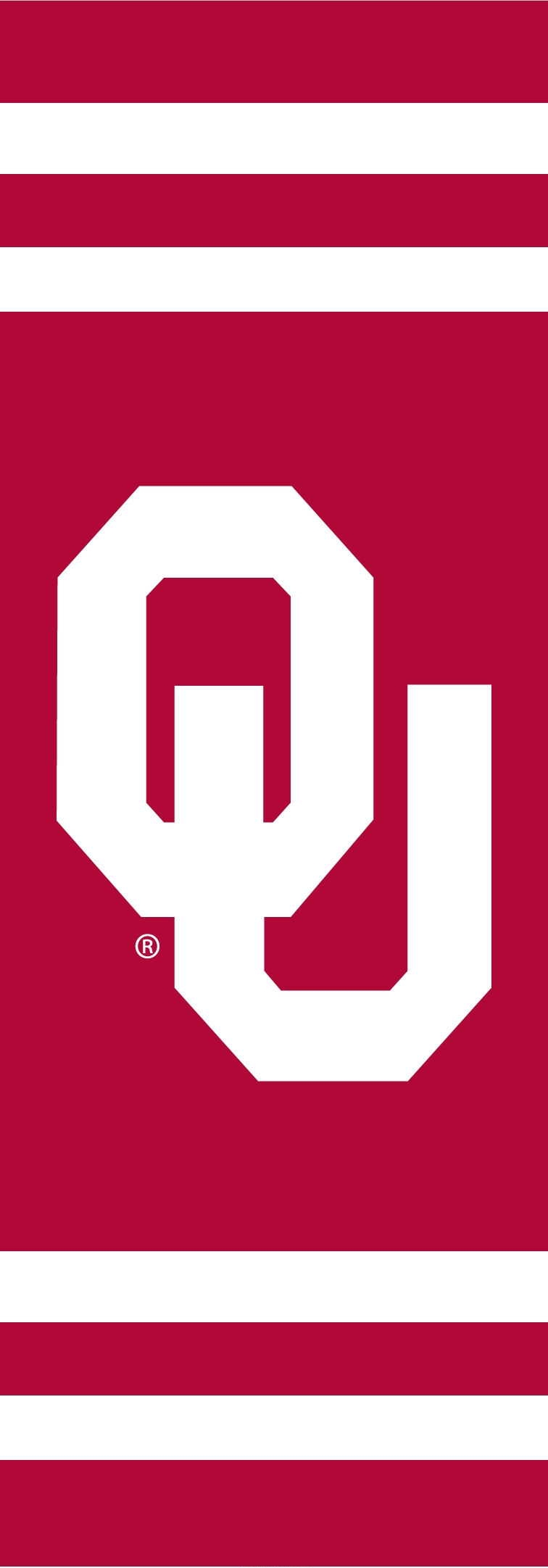 Oklahoma Sooners Post Banner 30" x 11"