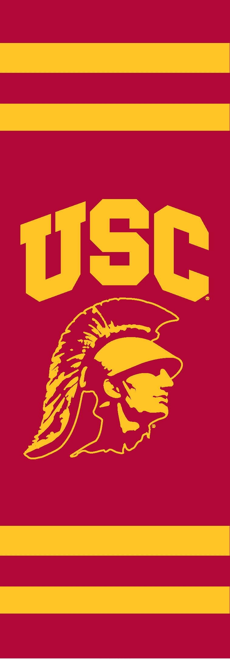 USC Trojans "SC" Post Banner 30" x 11"