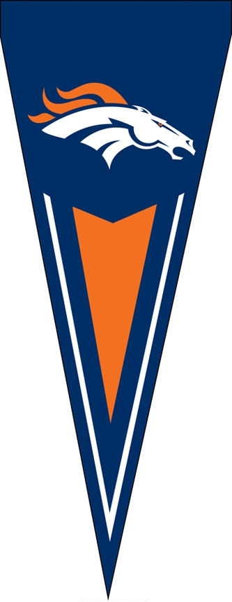 Broncos Yard Pennants 34" x 14"