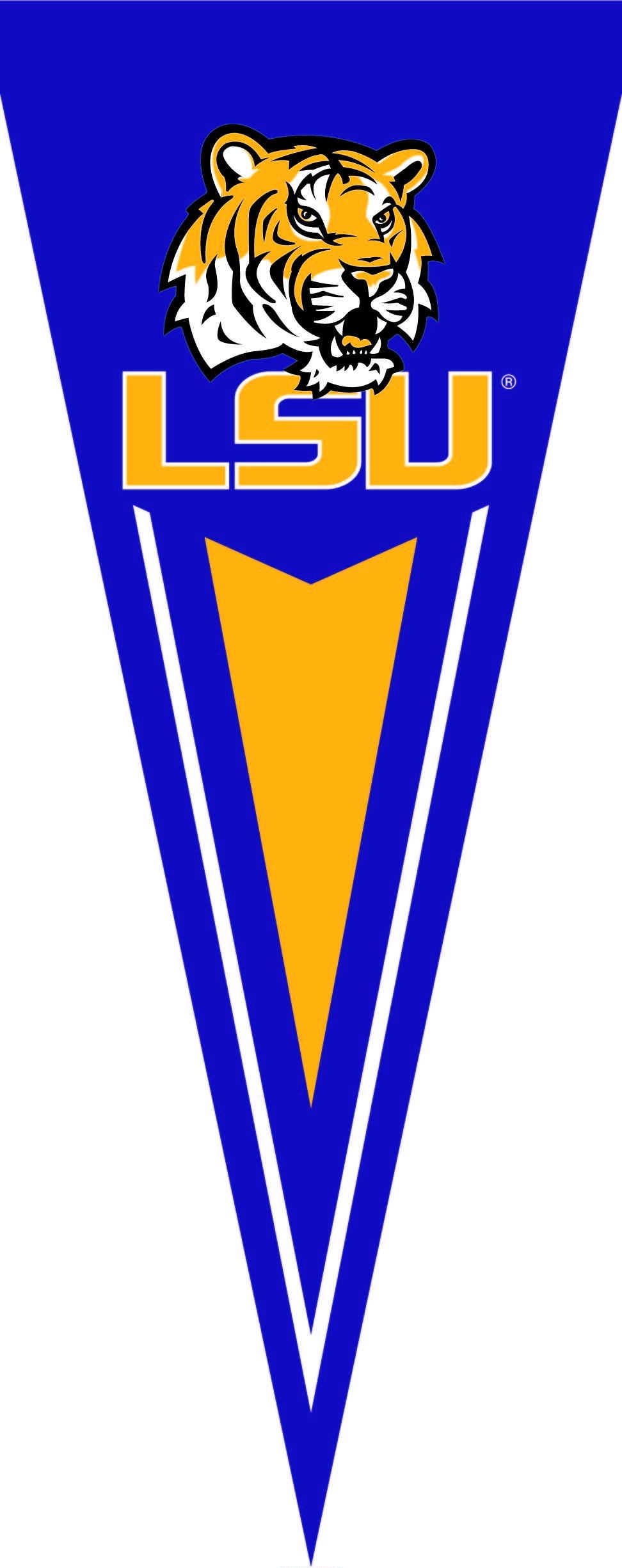 LSU Tigers Yard Pennant 34" x 14"