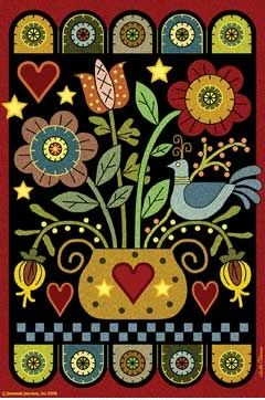 1 left - Pennyrug Hearts & Flowers Garden Flag