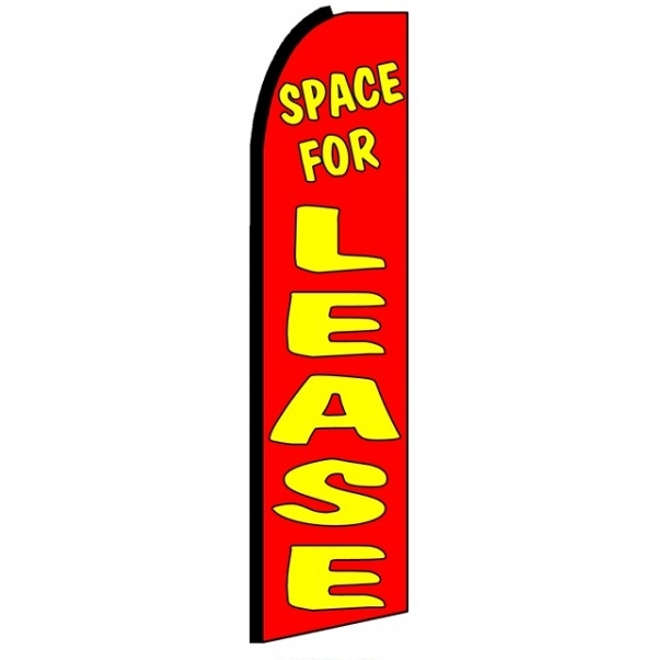 Space For Lease Feather Flag 3' x 11.5'