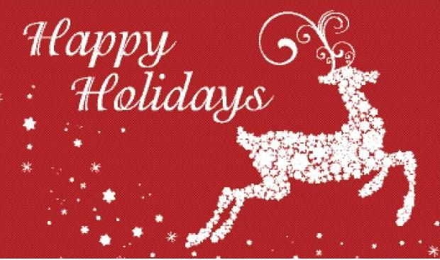 3' x 5' Reindeer Happy Holidays Decorative Flag