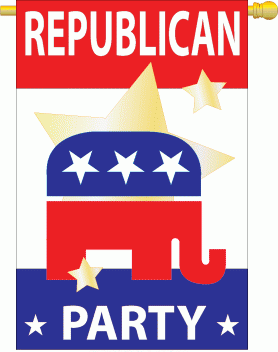 applique Republican Party Garden Flag