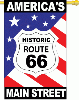 applique Route 66 House Flag - 1 left