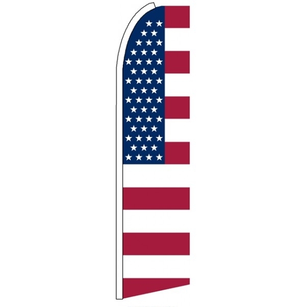 US Stars Stripes Feather Flag 3' x 11.5'