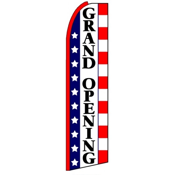 Grand Opening Star Feather Flag 3' x 11.5'