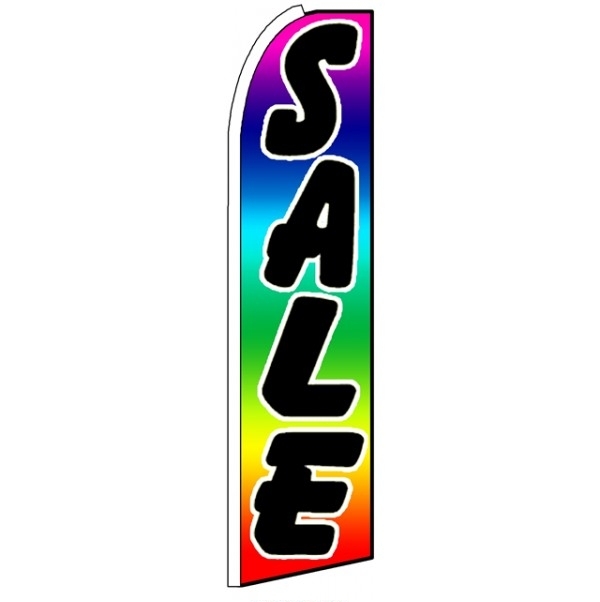 Sale Rainbow Feather Flag 3' x 11.5'
