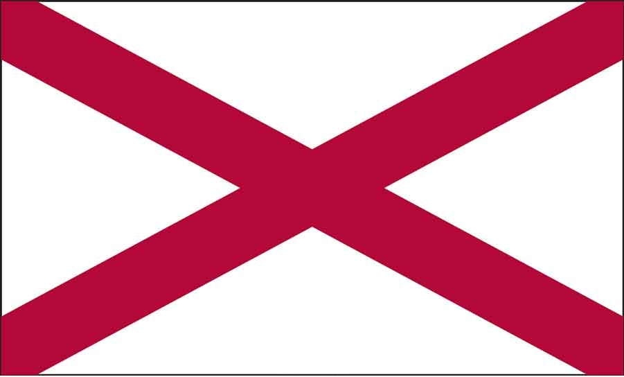 2' x 3' Alabama State High Wind, US Made Flag