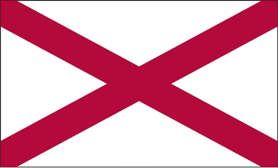 4' x 6' Alabama  State High Wind, US Made Flag