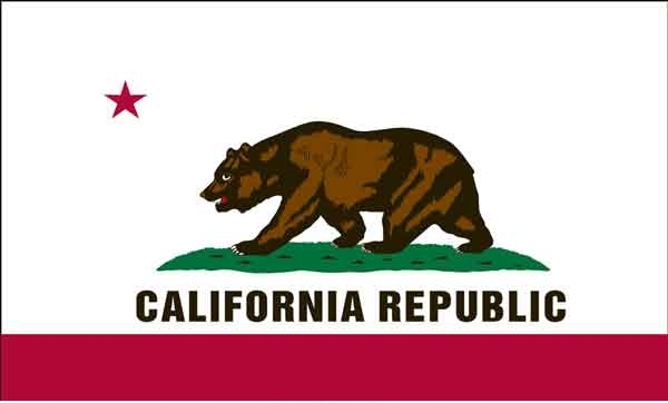 2' x 3' California State High Wind, US Made Flag