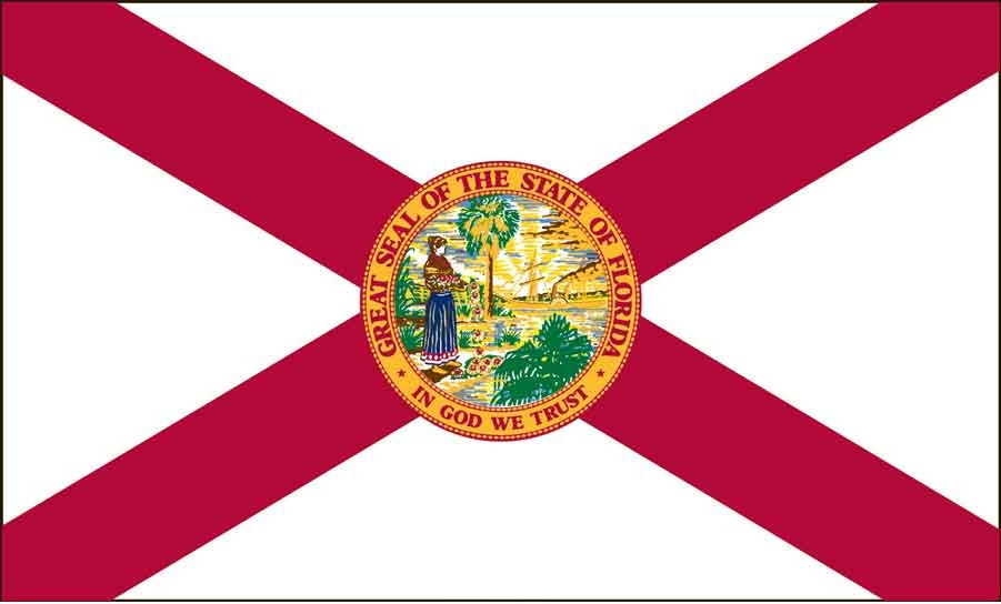2' x 3' Florida State High Wind, US Made Flag