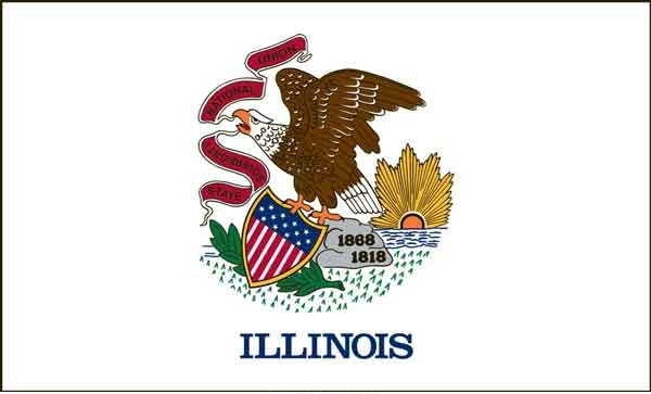 2' x 3' Illinois State High Wind, US Made Flag