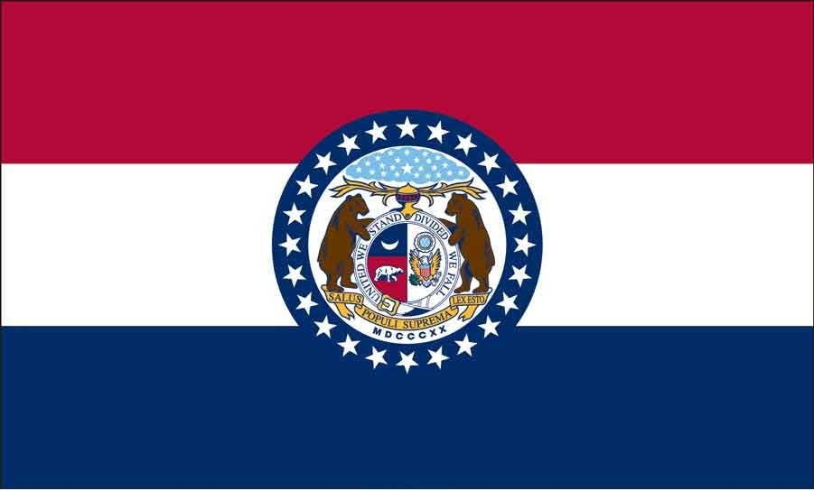 8' x 12' Missouri State High Wind, US Made Flag