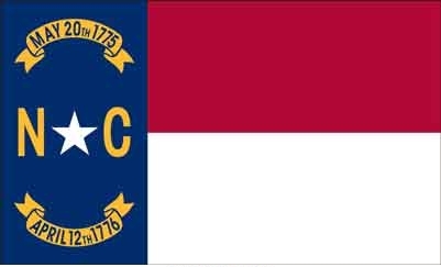 3' x 5' North Carolina State High Wind, US Made Flag