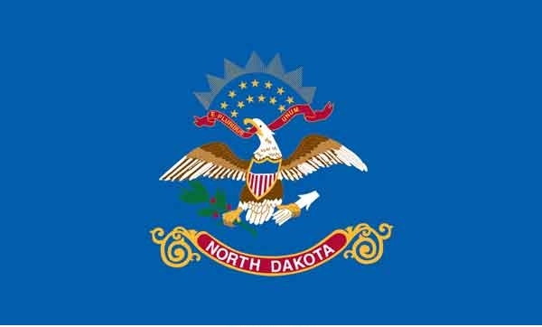 2' x 3' North Dakota State High Wind, US Made Flag