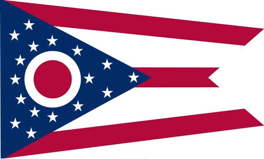 4' x 6' Ohio State High Wind, US Made Flag