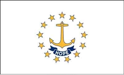 3' x 5' Rhode Island State High Wind, US Made Flag